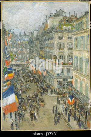 Childe Hassam, 14. Juli, Rue Daunou, 1910 Stockfoto