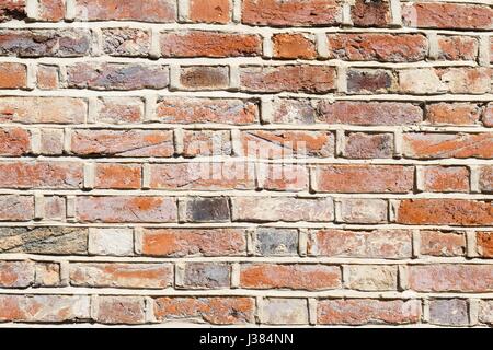 Kalk, Mörtel gemauerten Wand Hintergrund zeigt Abdichtung Stockfoto