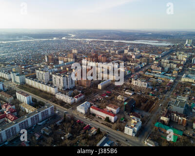 Die kulturelle Mitte von Ufa-Stadt. Luftbild Stockfoto