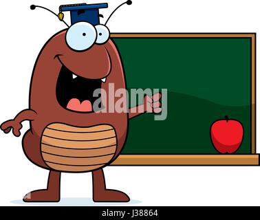 Eine Karikatur Illustration eines Flohs unterrichten. Stock Vektor