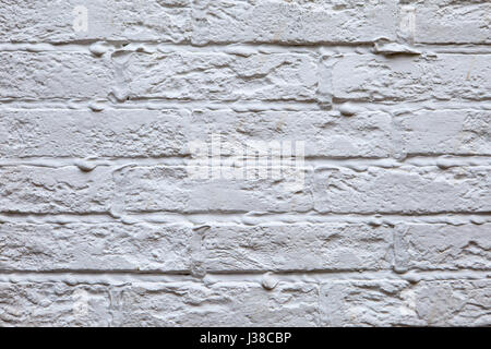 Alte Vintage geknackt weiße Ziegel Wand Hintergrund Stockfoto