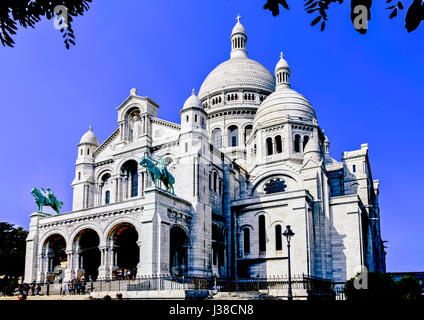 Sacre Coeur in Paris Kathedrale. Stockfoto