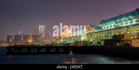 Hong Kong Großhandel Gemüsemarkt in Kennedy Town, Hong Kong, China. Stockfoto