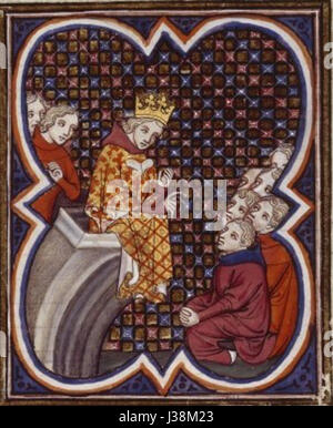 Dieser Titel, übersetzt als *Karl der Böse und die Pariser*, bezieht sich auf historische Ereignisse oder Erzählungen, die Karl den Bösen (König Karl II. Von Navarra) und seine Beziehungen zum Pariser Volk betreffen. Die Arbeit konzentriert sich wahrscheinlich auf die Wechselwirkungen und politischen Spannungen zwischen den beiden. Stockfoto