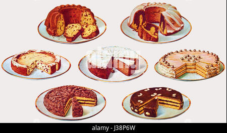 Ein Foto von Dr. Oetker Kuchen, die ihre Verpackung und verschiedene Geschmacksrichtungen zeigen. Das Bild unterstreicht die langjährige Präsenz der Marke in der Backindustrie. Stockfoto