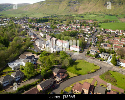 Luftbild-Drohne Foto von Lennoxtown, East Dunbartonshire Stockfoto