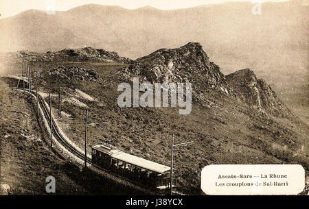 Chemin De Fer De La Rhune Croupions de Sal Harri Stockfoto