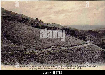 Chemin De Fer De La Rhune Straßenbahn Seilbahn Stockfoto