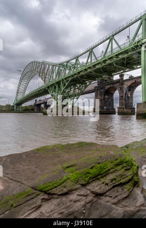 Runcorn Bridge. Stockfoto
