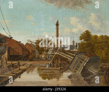 De Scheepstimmerwerf "St Jago" Op Het Eiland Bickers Te Amsterdam. Rijksmuseum SK C 1540 Stockfoto