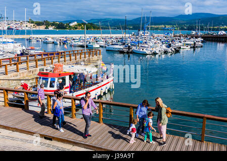 Hafen von Ribadeo. Ribadeo, Lugo, Galicien, Spanien, Europa Stockfoto