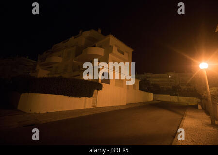 Eine allgemeine Übersicht der Wohnung 5A Rua Dr. Agostinho da Silva in Praia Da Luz, Portugal, Madeline McCann von vor 10 Jahren vermisst. Stockfoto