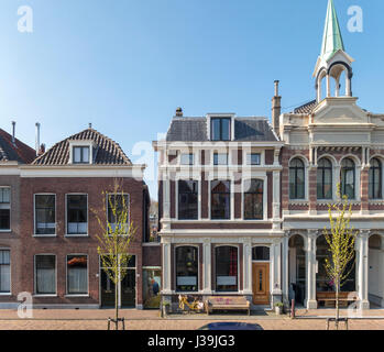 Delft Vermeer die kleine Straße. Vlamingstraat 40 und 42 den ursprünglichen Standort der kleinen Straße von Johannes oder Jan Vermeer. Stockfoto