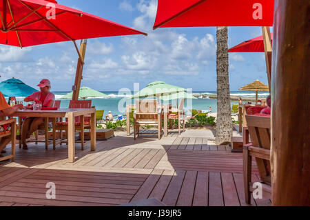 Kahuku, Hawaii, Oct. 12 2016: Roy's Beach House Restaurant in der Turtle Bay Resort auf der North Shore von Oahu Hawaii Stockfoto