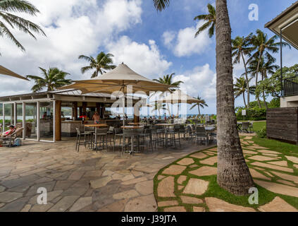 Kahuku Hawaii, Turtle Bay Resort, Nov 2 2015, Outdoor Pool Bar Stockfoto