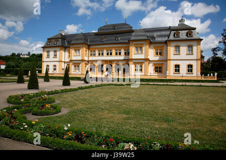 Schloss Veithoechheim, Dependance Sommerresidenz der Fuerstbischoefe von Wuerzburg, Veitshöchheim, Unterfranken, Bayern, Deutschland Stockfoto