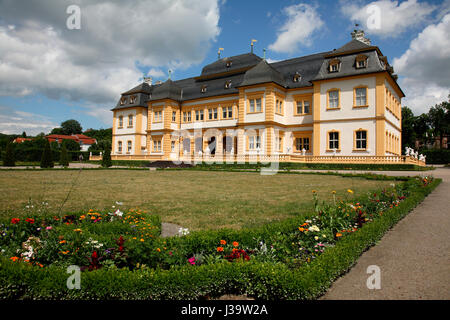 Schloss Veithoechheim, Dependance Sommerresidenz der Fuerstbischoefe von Wuerzburg, Veitshöchheim, Unterfranken, Bayern, Deutschland Stockfoto