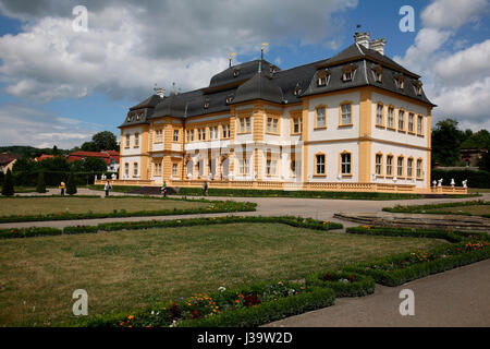 Schloss Veithoechheim, Dependance Sommerresidenz der Fuerstbischoefe von Wuerzburg, Veitshöchheim, Unterfranken, Bayern, Deutschland Stockfoto