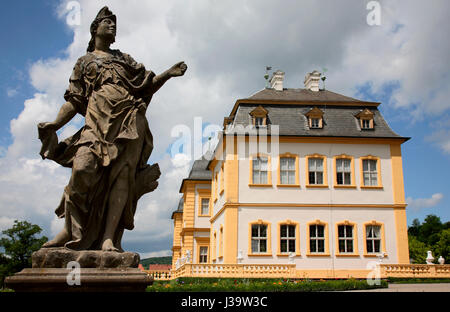 Schloss Veithoechheim, Dependance Sommerresidenz der Fuerstbischoefe von Wuerzburg, Veitshöchheim, Unterfranken, Bayern, Deutschland Stockfoto