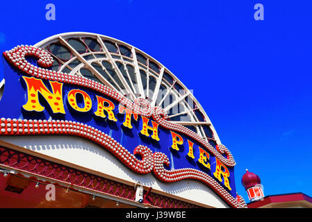 Eingang auf North Pier Blackpool Stockfoto