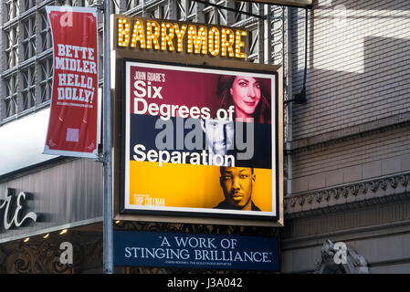 Six Degrees of Separation, ein Drama am Broadway im Barrymore Theatre Stockfoto