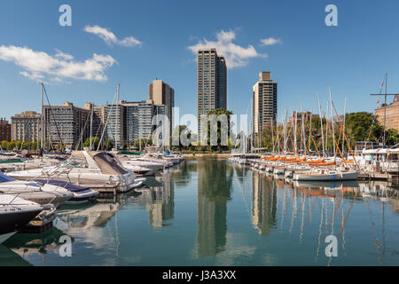 Belmont Marina und den Hafen sehen North Chicago USA Stockfoto