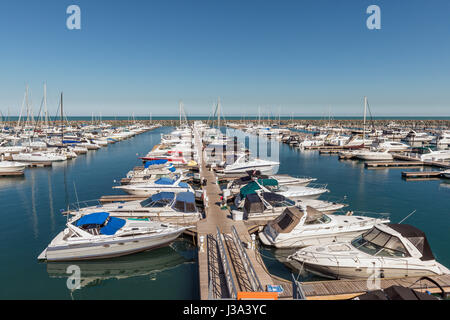 Belmont Marina und den Hafen sehen North Chicago USA Stockfoto