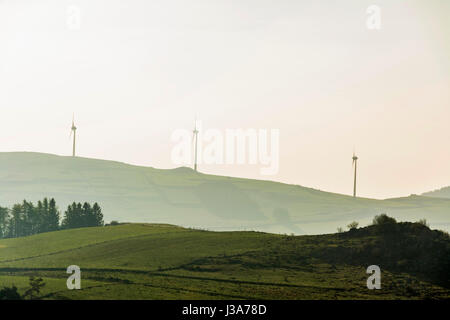 Windturbine. Cezallier. Puy de Dome. Auvergne. Frankreich Stockfoto