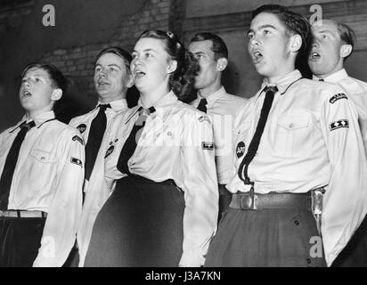 Jugendgruppe der Deutsche Reichspartei, 1950 Stockfotografie Alamy