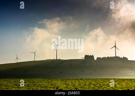 Windturbine. Cezallier. Puy de Dome. Auvergne. Frankreich Stockfoto