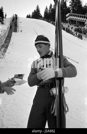 Vier-Schanzen-Tournee 1963/64: individuelle springen in Innsbruck 1964 Stockfoto