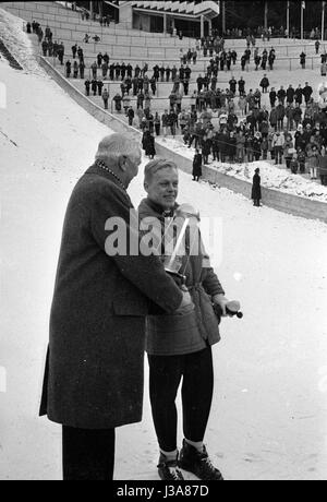 Vier-Schanzen-Tournee 1963/64: individuelle springen in Innsbruck 1964 Stockfoto