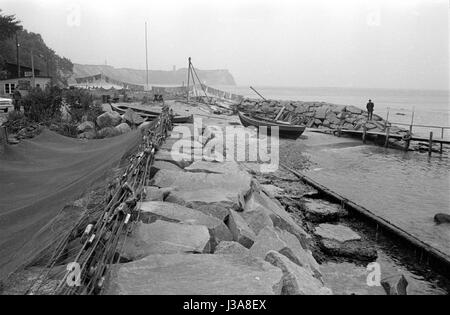 Die Fischerei Dorf Vitt auf der Insel Rügen, 1963 Stockfoto