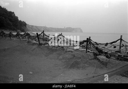 Die Fischerei Dorf Vitt auf der Insel Rügen, 1963 Stockfoto