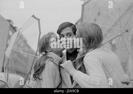 Ilja Richter und die Koenig Zwillinge, 1970 Stockfoto