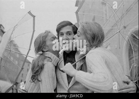 Ilja Richter und die Koenig Zwillinge, 1970 Stockfoto