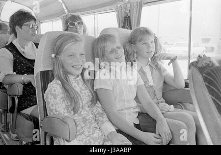 "Teilnehmer des '' Pippi Langstrumpf '' auf einer Tour von München, 1970" Stockfoto