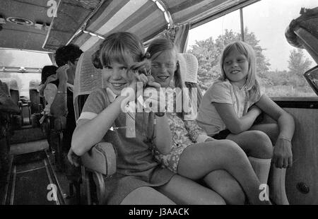 "Teilnehmer des '' Pippi Langstrumpf '' auf einer Tour von München, 1970" Stockfoto