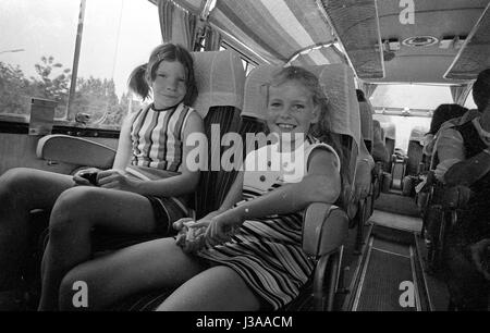 "Teilnehmer des '' Pippi Langstrumpf '' auf einer Tour von München, 1970" Stockfoto