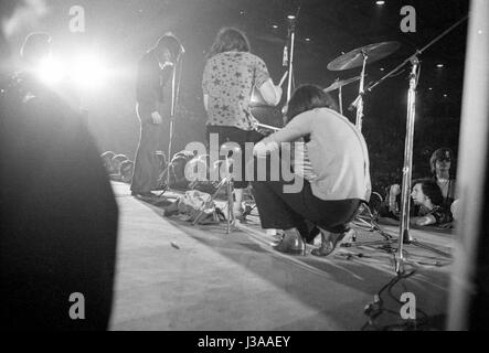 Auftritt von Black Sabbath auf einem Rock-Festival in München, 1970 Stockfoto