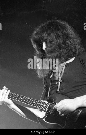 Auftritt von Black Sabbath auf einem Rock-Festival in München, 1970 Stockfoto