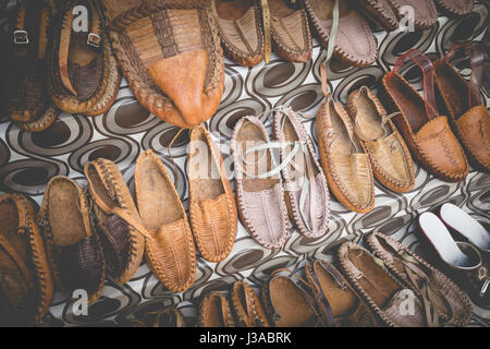 Türkische Leder slipper Stockfoto