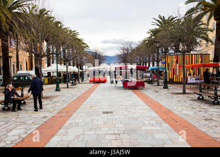 Farmers Market Place Foch, Ajaccio, Korsika. Stockfoto