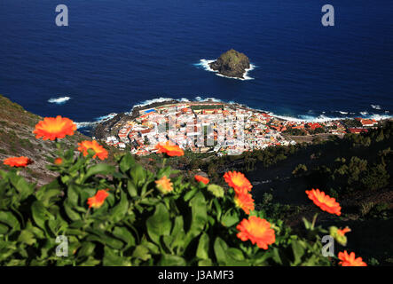 Garachico mit El Roque de Garachico, Teneriffa, Kanarische Inseln, Spanien Stockfoto