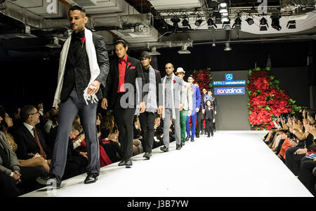 Kuala Lumpur, Malaysia. 5. Mai 2017. Tag vier Mercedes STYLO Asia Fashion Festival 2017 in Kuala Lumpur. Menwears Designerkollektion Bon Zainal 2017/2018. © Danny Chan/Alamy Live-Nachrichten. Stockfoto