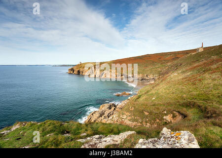 Rinsey Kopf in der Nähe von Porthleven an der Küste von Cornwall Stockfoto