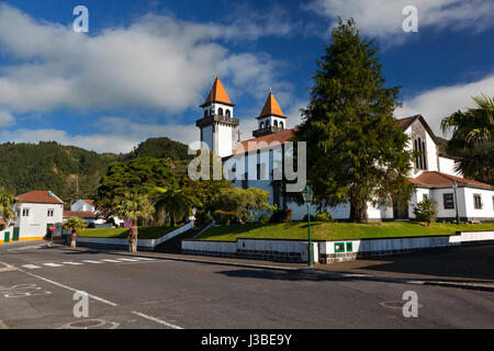 Kirche von Furnas, Insel Sao Miguel, Azoren Stockfoto