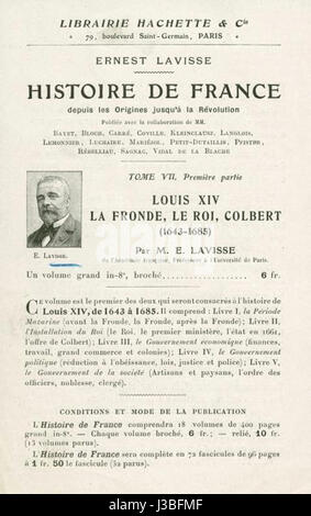 Ernest Lavisse Histoire de France (VII ich) 1906 Stockfoto