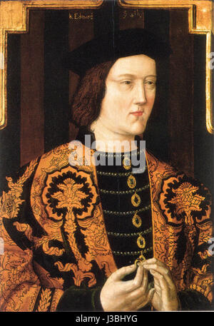 Eduard IV. (1442â€„1483) war von 1461 bis 1470 König von England und von 1471 bis zu seinem Tod. Er war eine zentrale Figur in den Rosenkriegen und spielte eine Schlüsselrolle bei der Konsolidierung der Macht der Yorkistischen Familie. Stockfoto