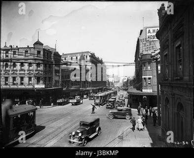 Elektrische Straßenbahnen, Ziegelei Hill, Sydney aus der Sammlung des Museums Kraftpaket Stockfoto